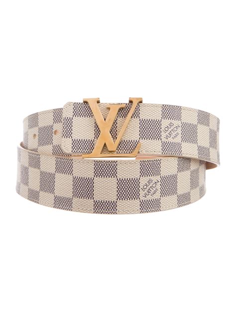 louis vuitton belt initiales damier azur blue/white|LV Initiales 40mm Reversible Belt Damier Azur .